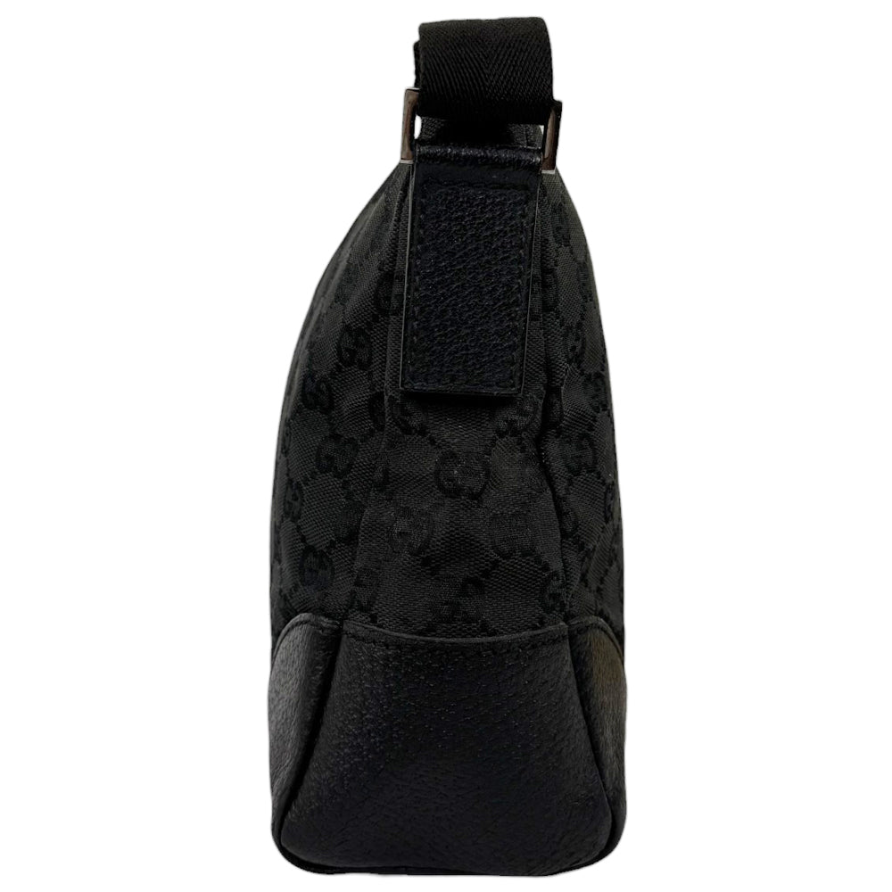 GUCCI GG Black Canvas Shoulder Crossbody Bag LHQ549