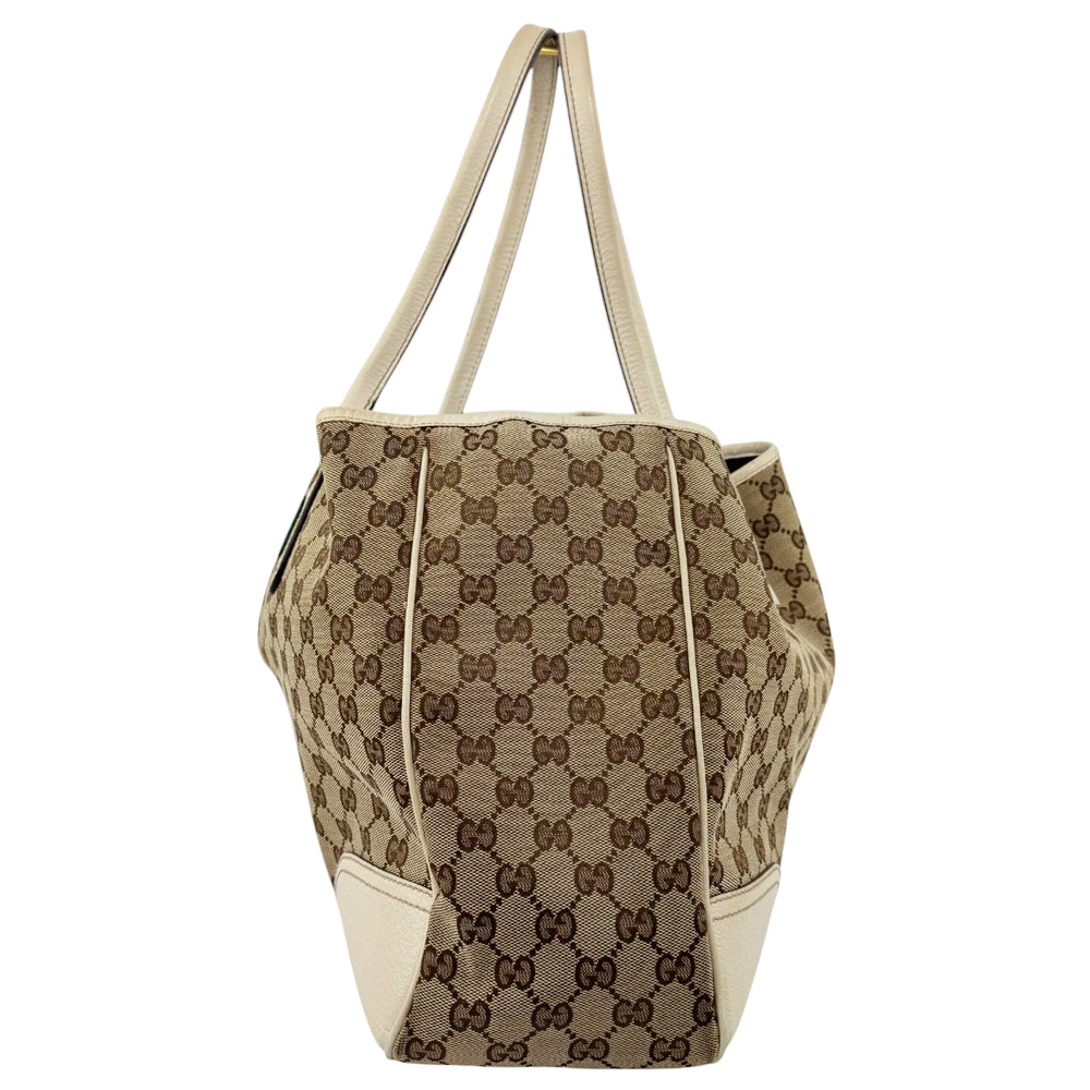 GUCCI GG Princy Brown Canvas Shoulder Tote Bag LHQ550