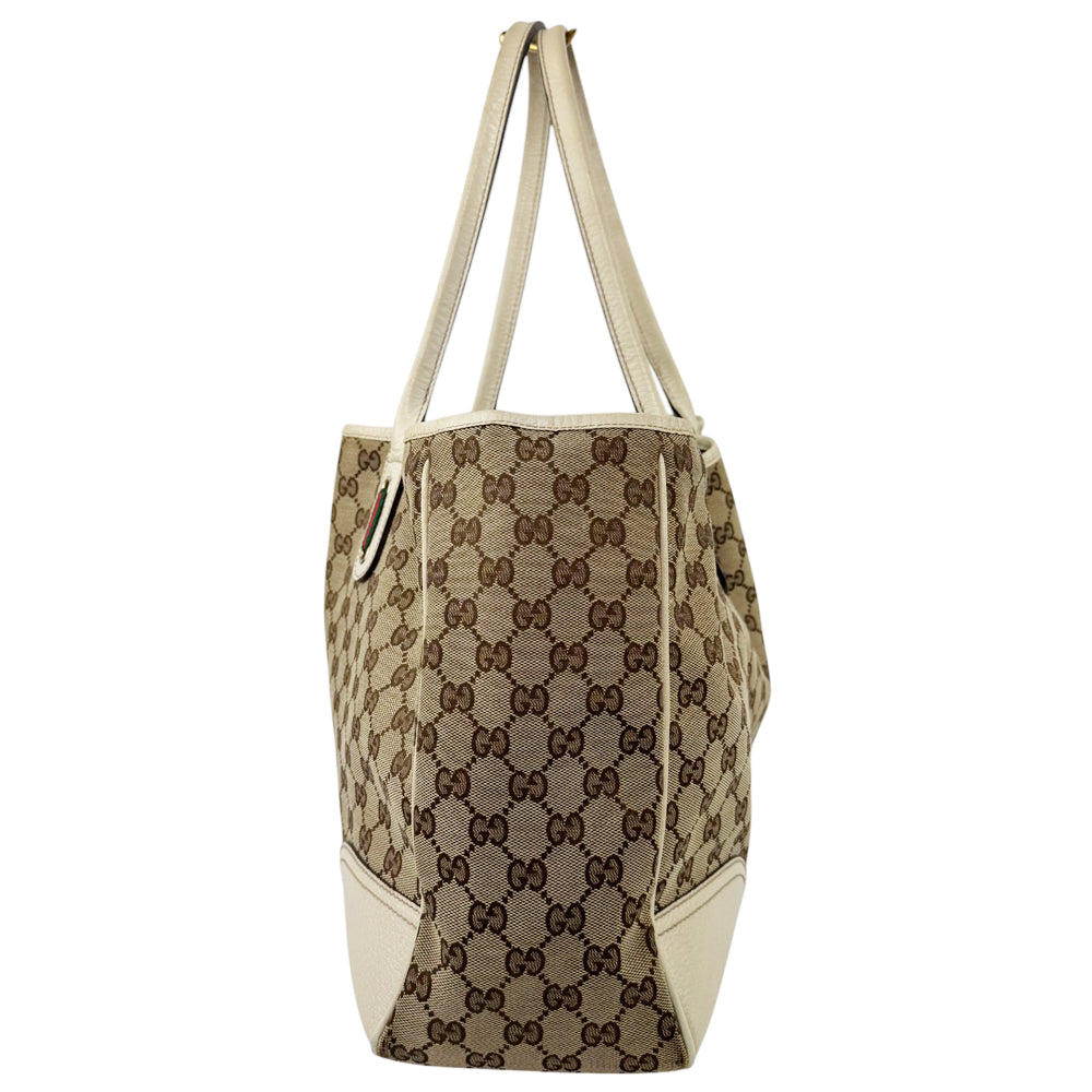 GUCCI GG Princy Brown Canvas Shoulder Tote Bag LHQ550