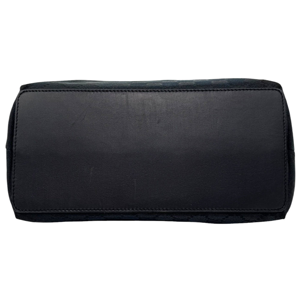 GUCCI GG Black Canvas Tote Shoulder Bag LHQ552