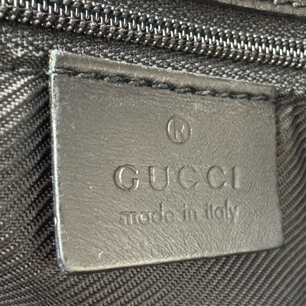 GUCCI GG Black Canvas Tote Shoulder Bag LHQ552
