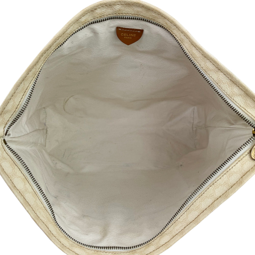 CELINE Macadam Cream Tote Shoulder Bag LHQ554