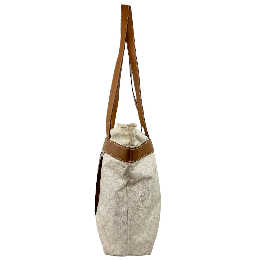 CELINE Macadam Cream Tote Shoulder Bag LHQ554