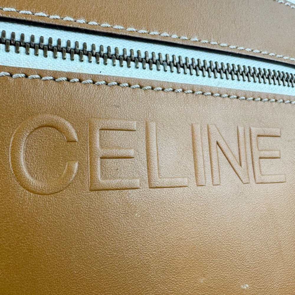 CELINE Macadam Cream Tote Shoulder Bag LHQ554