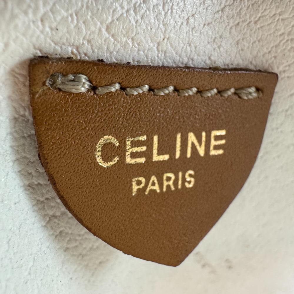 CELINE Macadam Cream Tote Shoulder Bag LHQ554