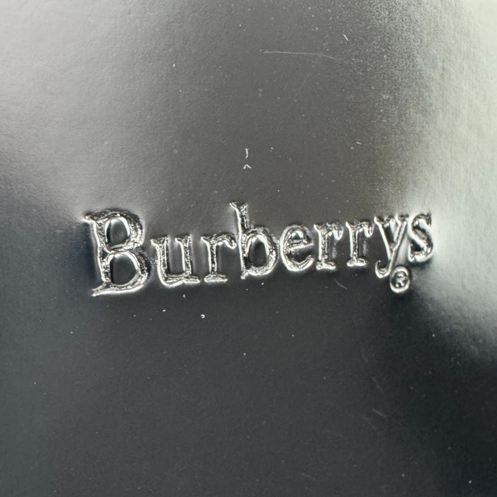 BURBERRY Nova Check Black Patent Leather 2 Way Handbag Shoulder Bag LHQ555