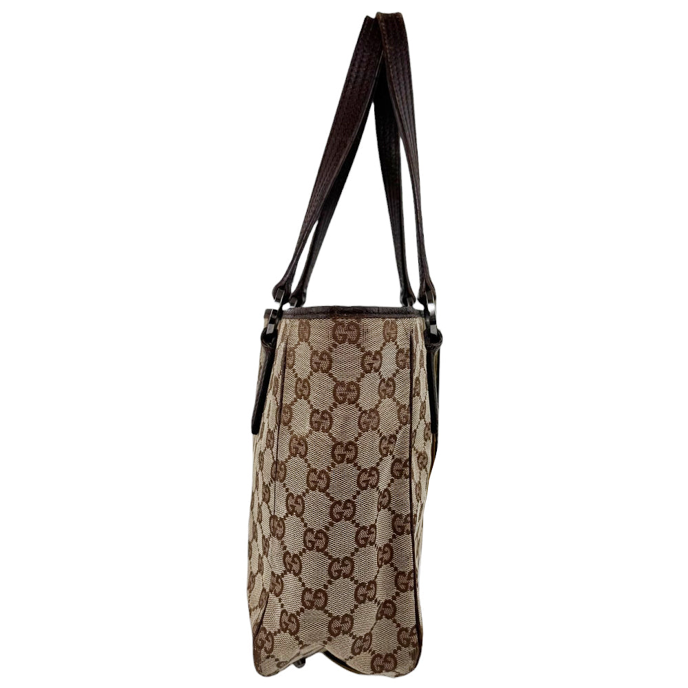 GUCCI GG Brown Canvas Shoulder Tote Bag LHQ556