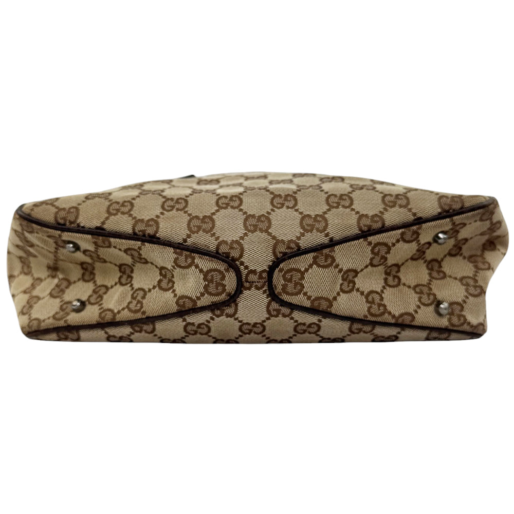 GUCCI GG Brown Canvas Shoulder Tote Bag LHQ556