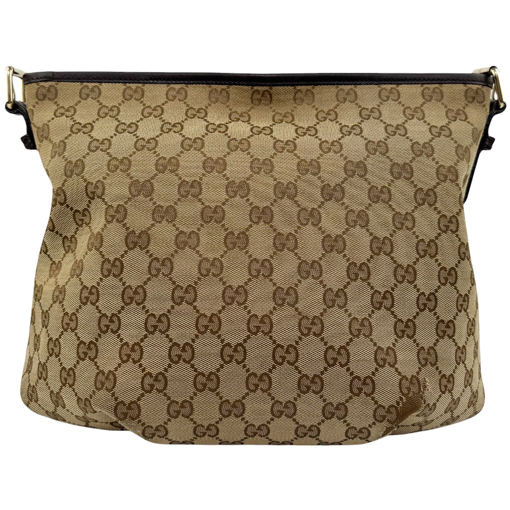 GUCCI GG Brown Canvas Crossbody Shoulder Bag LHQ558