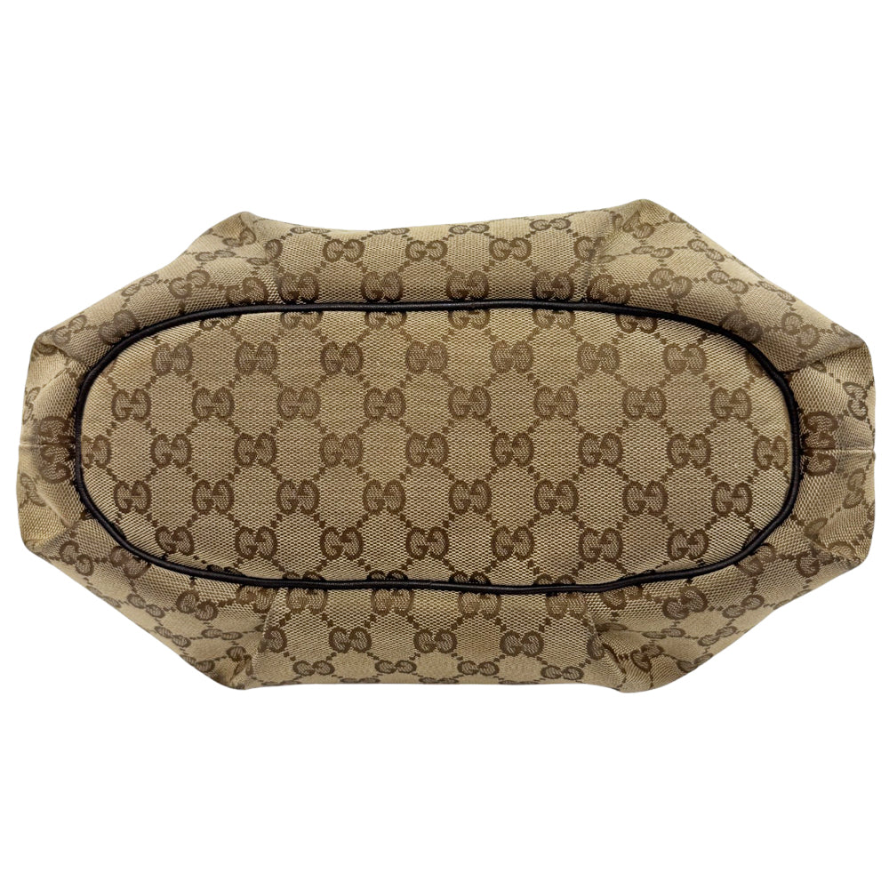 GUCCI GG Brown Canvas Crossbody Shoulder Bag LHQ558