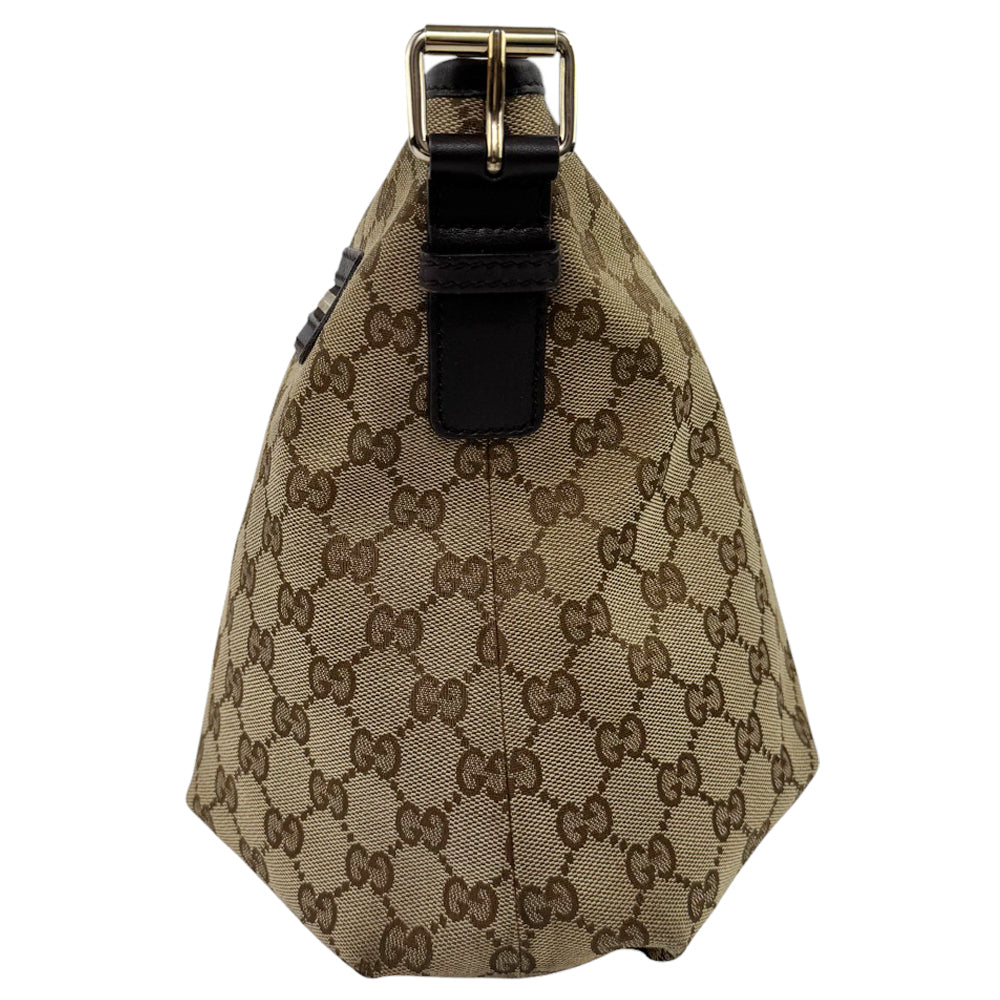 GUCCI GG Brown Canvas Crossbody Shoulder Bag LHQ558