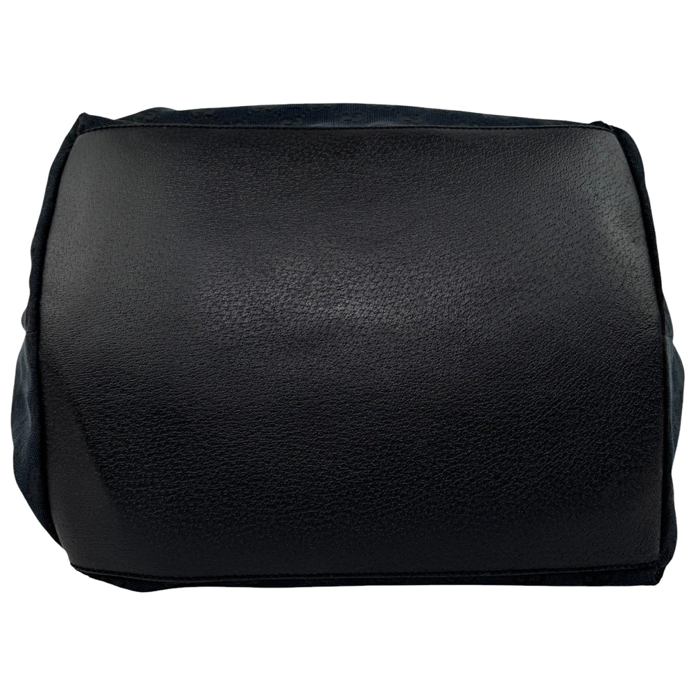 GUCCI GG Black Canvas Shelly Tote Shoulder Bag LHQ560