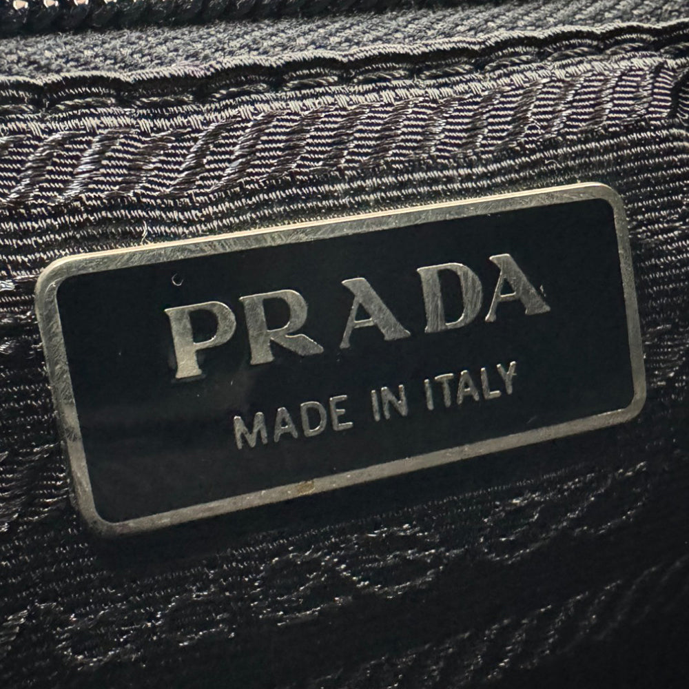 PRADA Black Nylon Shoulder Crossbody Bag LHQ563