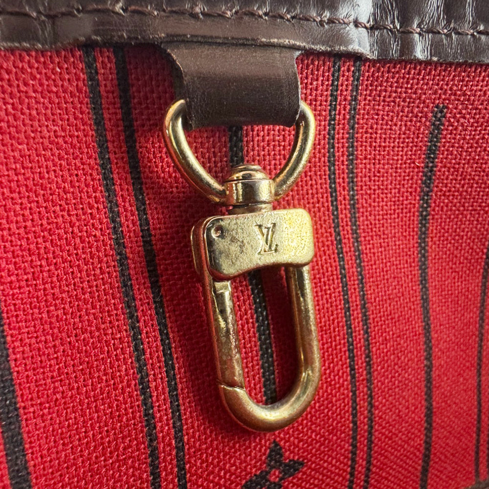 LOUIS VUITTON Neverfull PM Damier Ebene Tote Shoulder Bag LHQ566