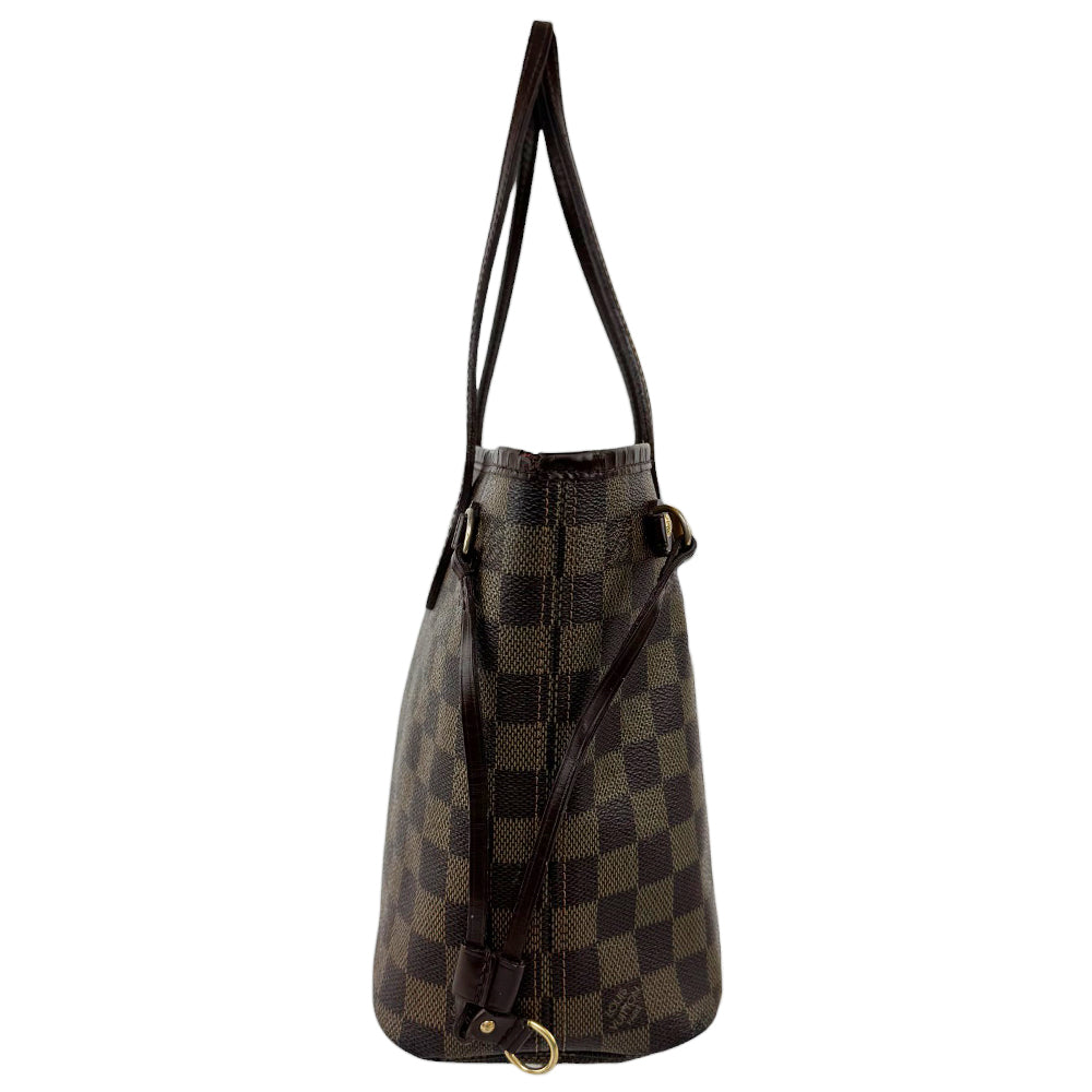 LOUIS VUITTON Neverfull PM Damier Ebene Tote Shoulder Bag LHQ566