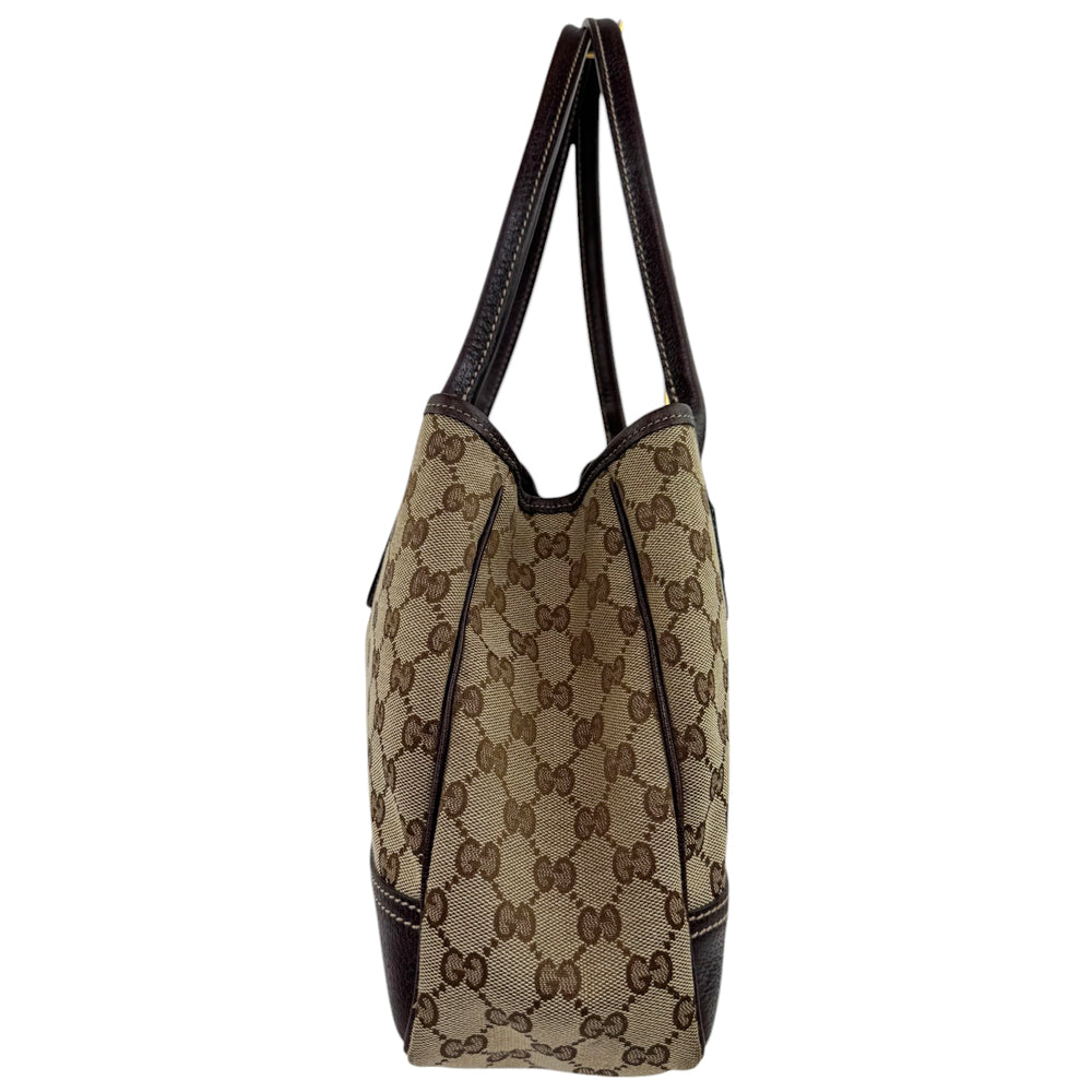 GUCCI GG Princy Brown Canvas Shoulder Tote Bag LHQ569