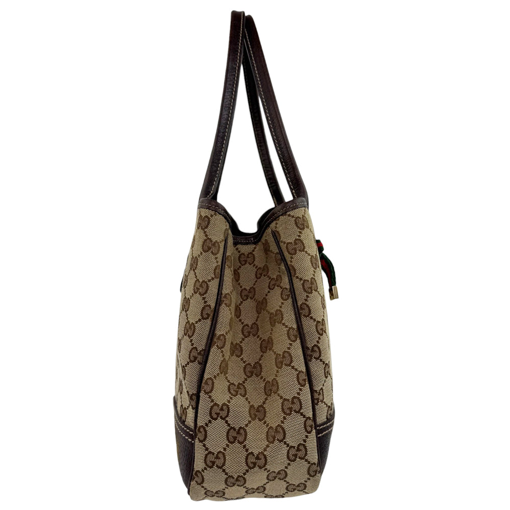 GUCCI GG Princy Brown Canvas Shoulder Tote Bag LHQ569