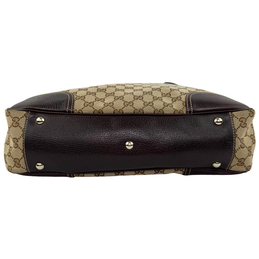 GUCCI GG Princy Brown Canvas Shoulder Tote Bag LHQ569