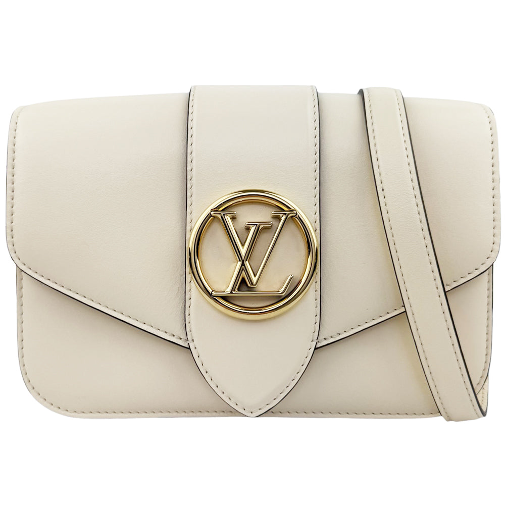 LOUIS VUITTON Cream LV Pont 9 Shoulder Bag LHQ573