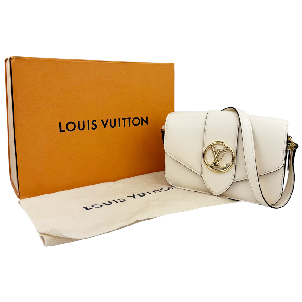 LOUIS VUITTON Cream LV Pont 9 Shoulder Bag LHQ573
