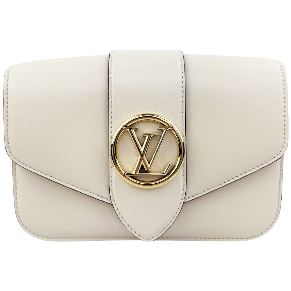 LOUIS VUITTON Cream LV Pont 9 Shoulder Bag LHQ573