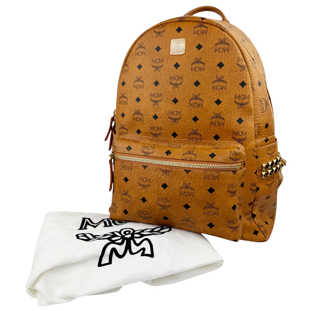 MCM Brown Leather Backpack LHQ574
