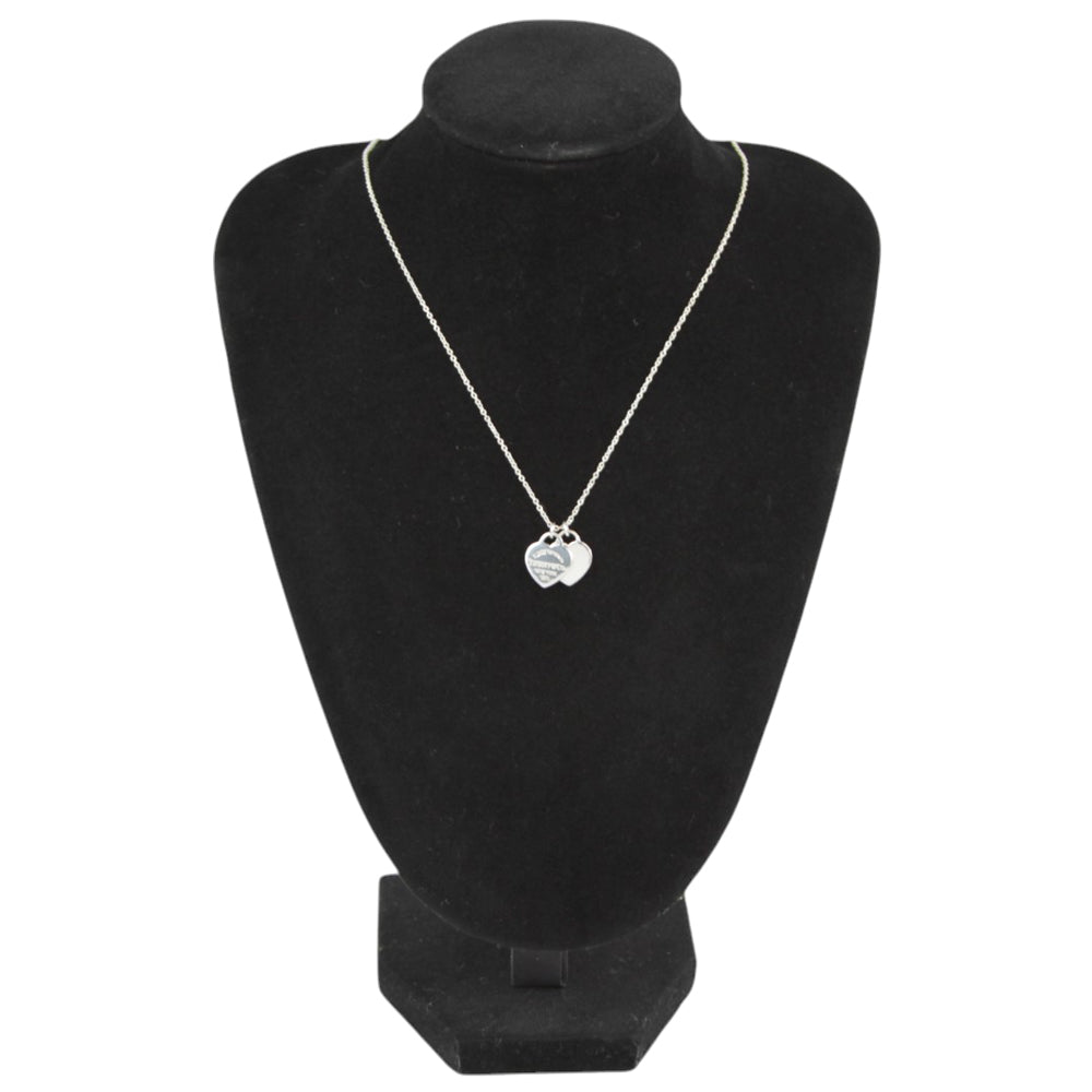 TIFFANY & CO Double Heart Return To Necklace LHQ617