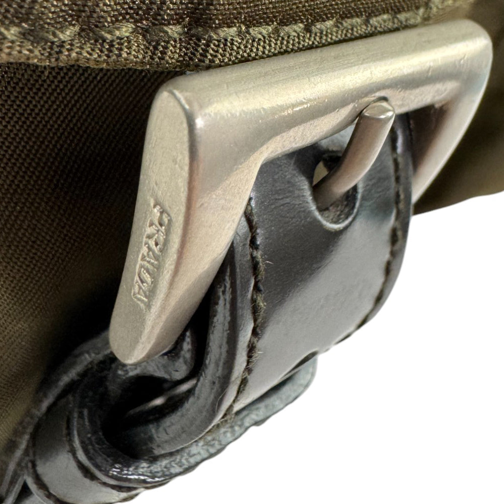 PRADA Khaki Nylon Backpack LHQ624