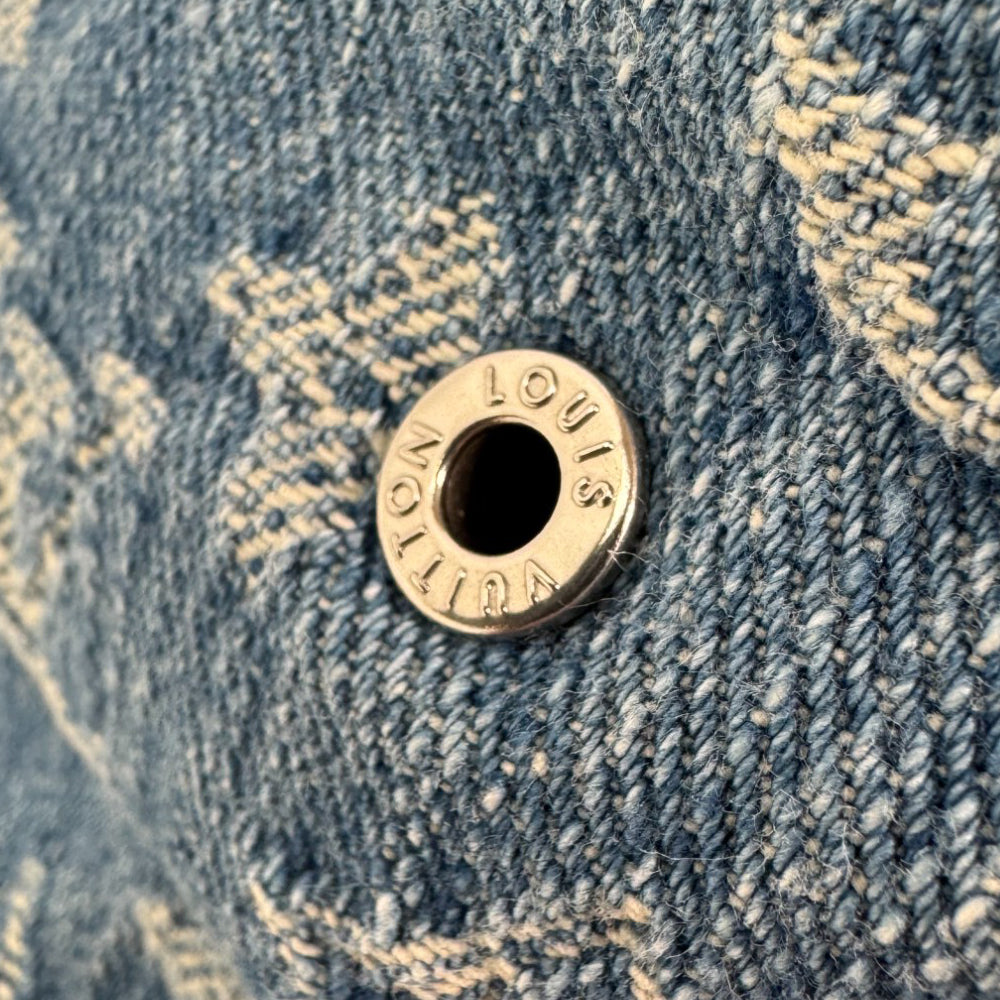 LOUIS VUITTON Denim Monogram Reversible Bucket Hat LHQ728