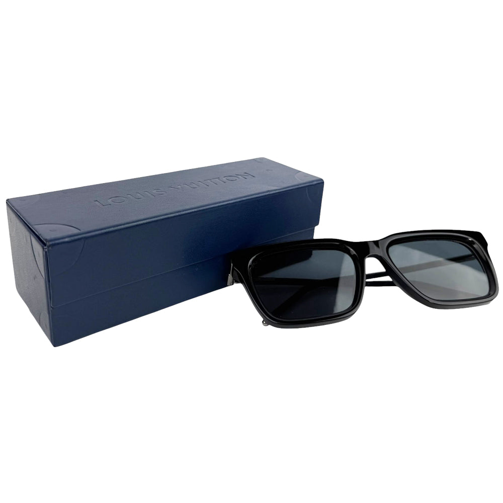 LOUIS VUITTON Black Square Monogram Arm Sunglasses LHQ632