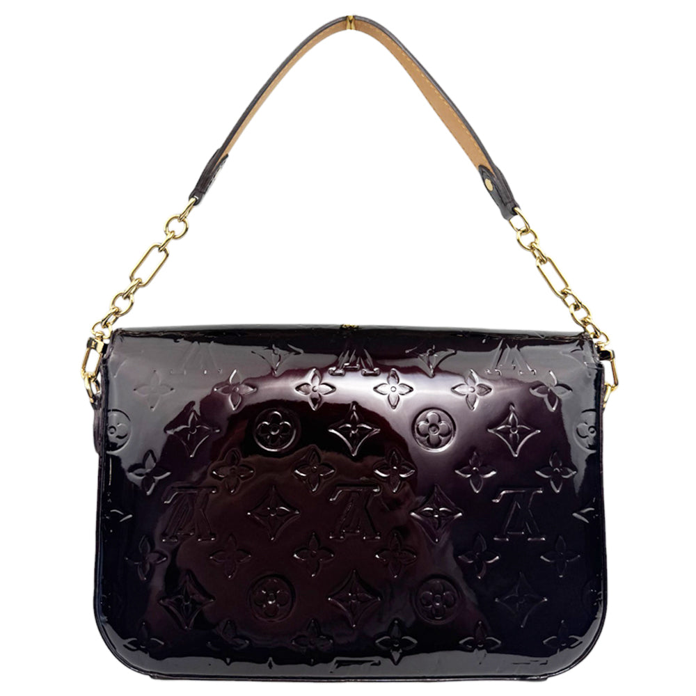 LOUIS VUITTON Burgundy Vernis Empreinte Monogram Patent Leather Bag LHQ638