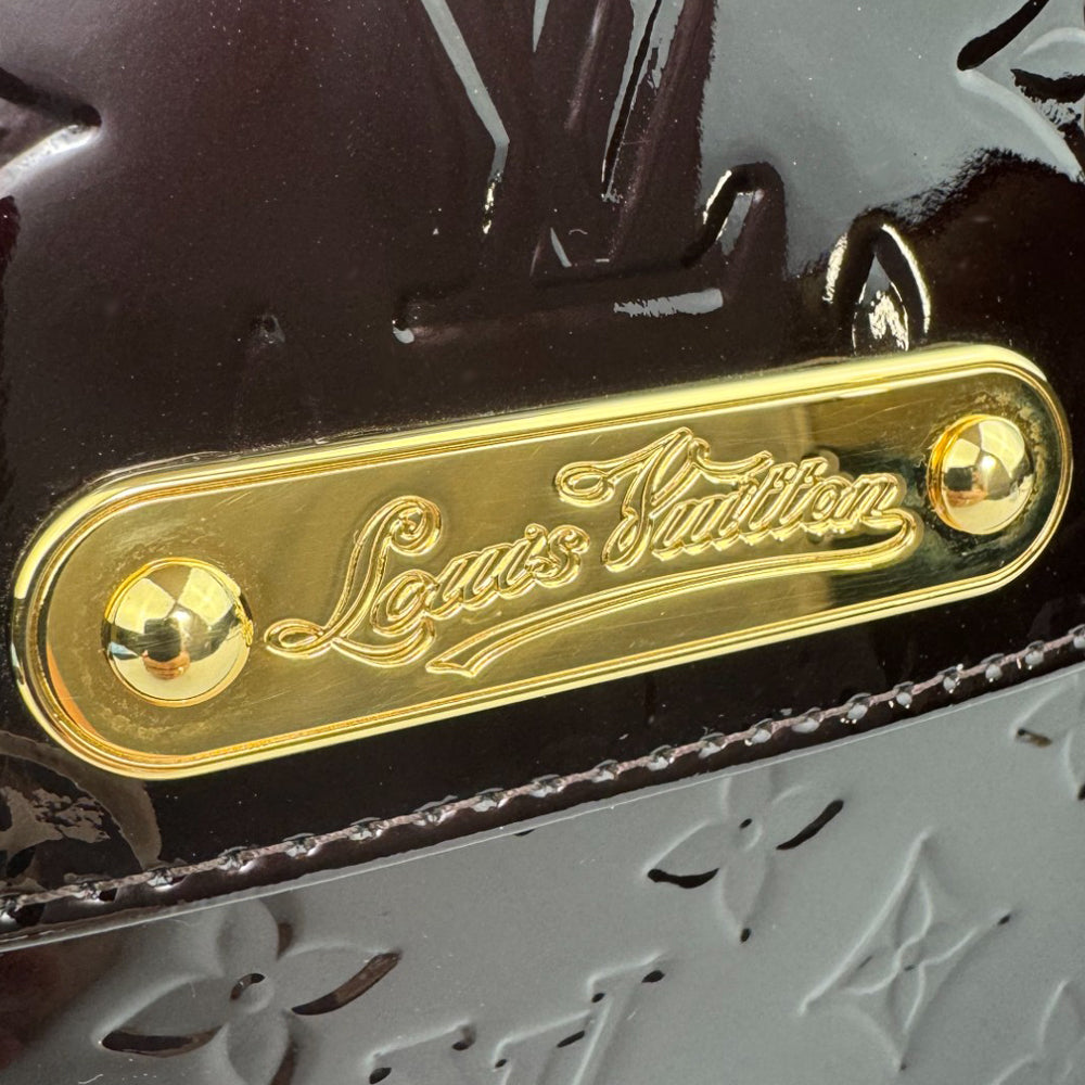 LOUIS VUITTON Burgundy Vernis Empreinte Monogram Patent Leather Bag LHQ638