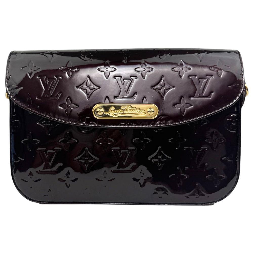 LOUIS VUITTON Burgundy Vernis Empreinte Monogram Patent Leather Bag LHQ638