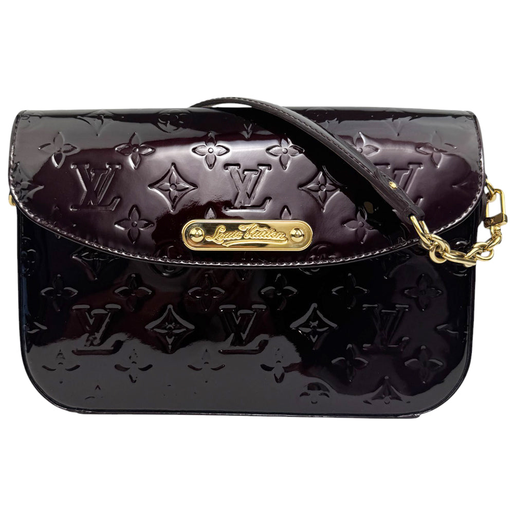 LOUIS VUITTON Burgundy Vernis Empreinte Monogram Patent Leather Bag LHQ638
