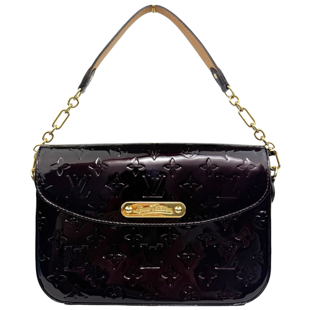 LOUIS VUITTON Burgundy Vernis Empreinte Monogram Patent Leather Bag LHQ638