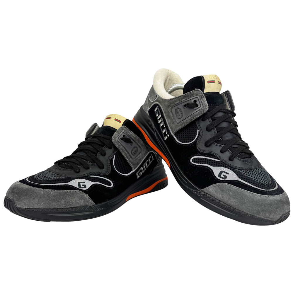 GUCCI Grey Suede Ultrapace Trainers Size 9 UK LHQ642