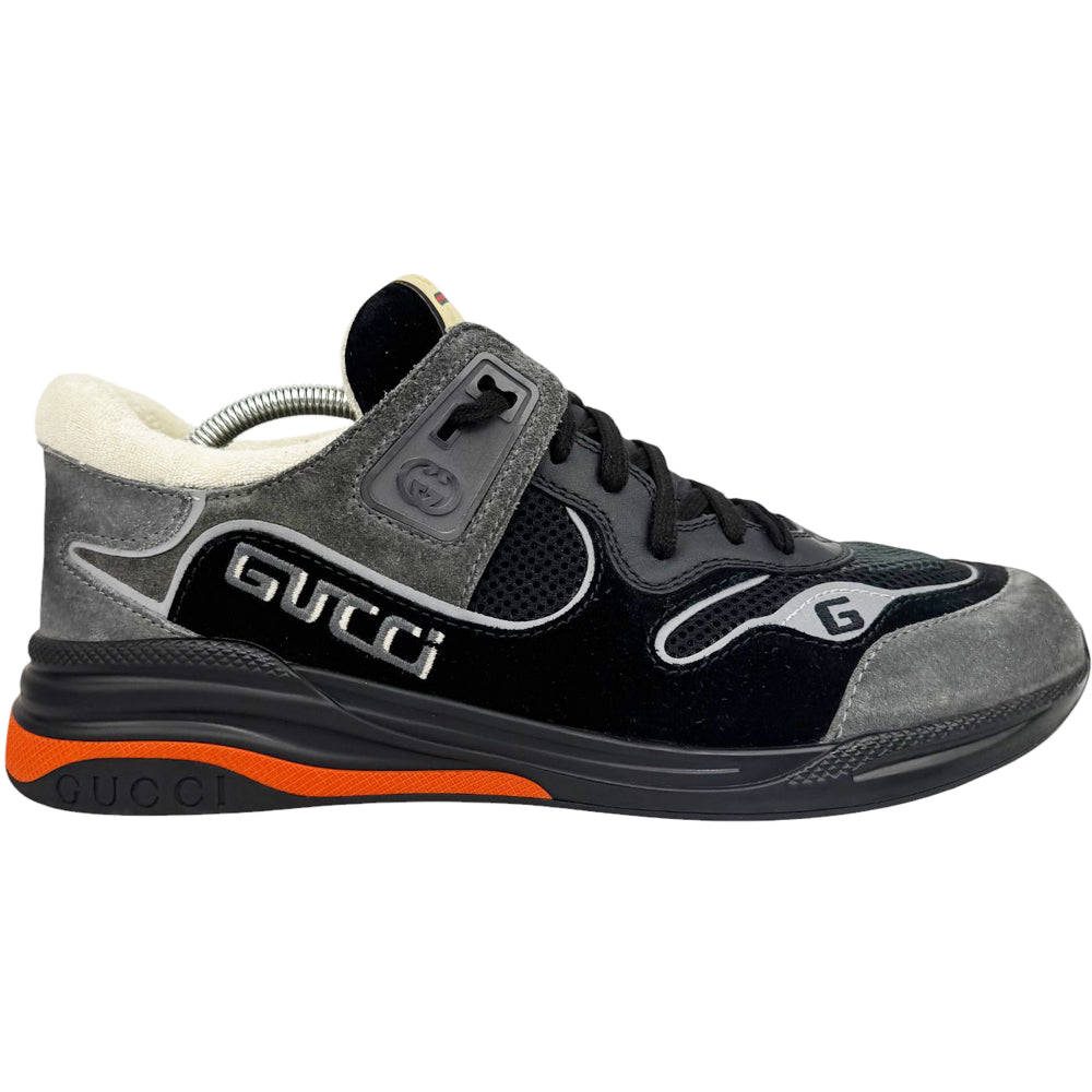 GUCCI Grey Suede Ultrapace Trainers Size 9 UK LHQ642
