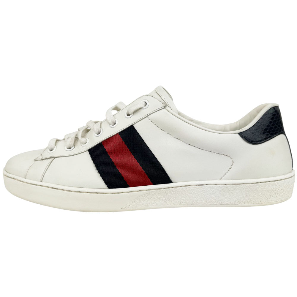 GUCCI White Leather Ace Trainers Size 9 UK LHQ643
