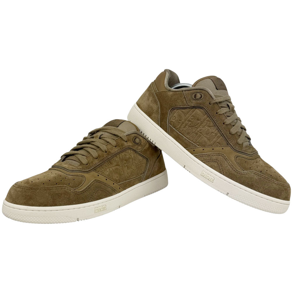 DIOR Brown Suede B27 Low Trainers Size 9 UK LHQ644