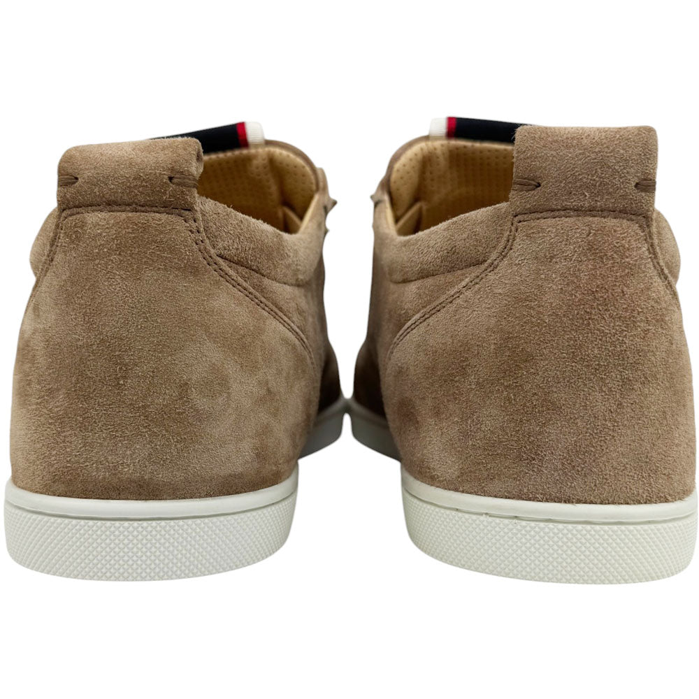 CHRISTIAN LOUBOUTIN Brown Suede Slip-On Trainers Size 9 UK LHQ645