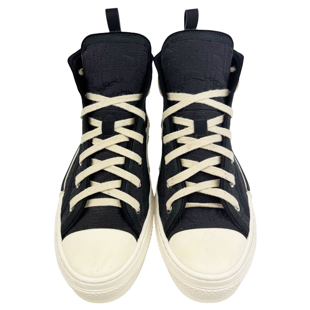 DIOR Black B23 Oblique High Top Trainers Size 9 UK LHQ646