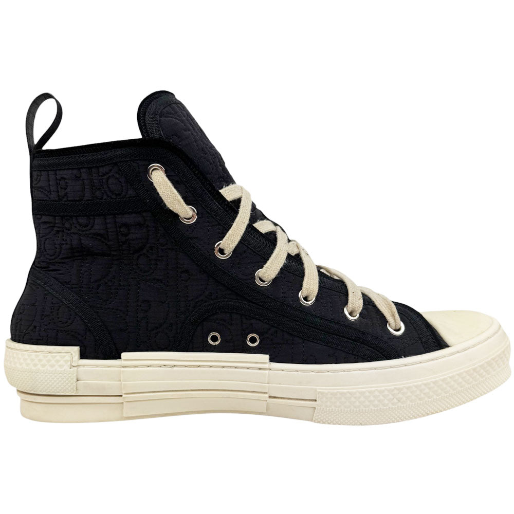 DIOR Black B23 Oblique High Top Trainers Size 9 UK LHQ646
