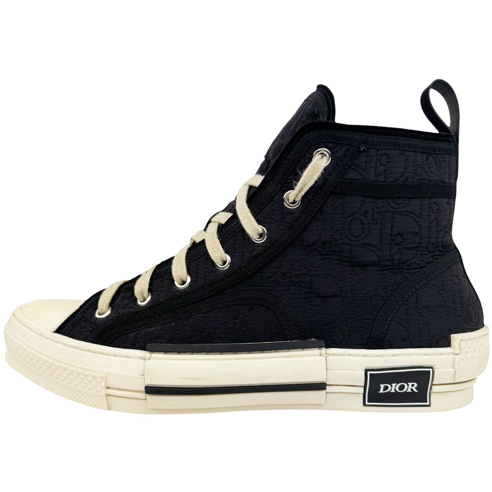 DIOR Black B23 Oblique High Top Trainers Size 9 UK LHQ646