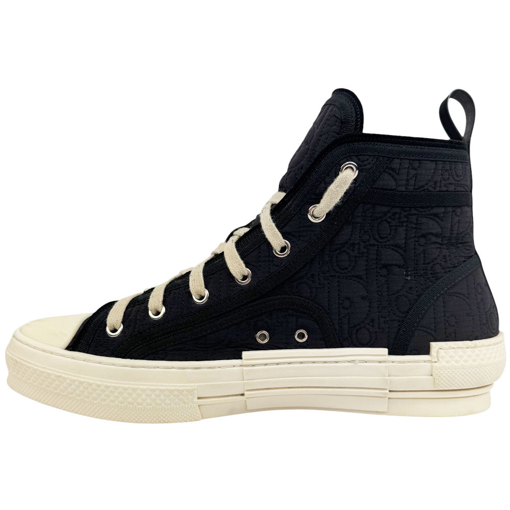 DIOR Black B23 Oblique High Top Trainers Size 9 UK LHQ646