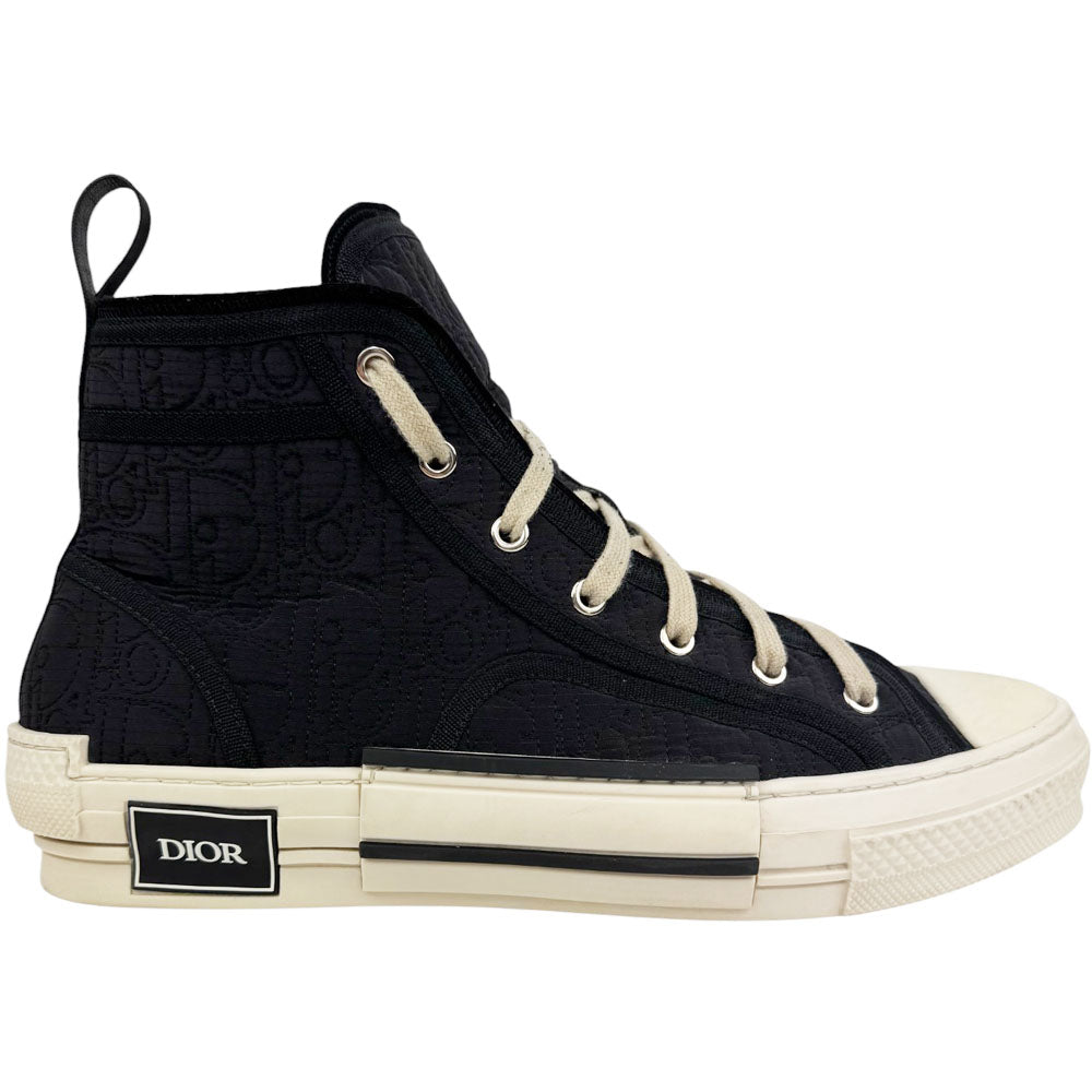 DIOR Black B23 Oblique High Top Trainers Size 9 UK LHQ646