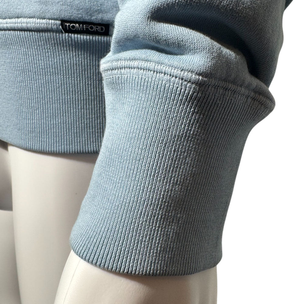 TOM FORD Light Blue Zip Hoodie Size M LHQ647