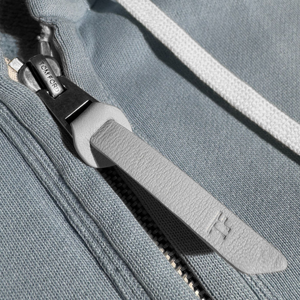 TOM FORD Light Blue Zip Hoodie Size M LHQ647