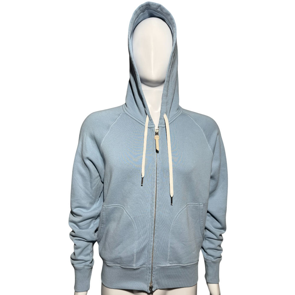 TOM FORD Light Blue Zip Hoodie Size M LHQ647
