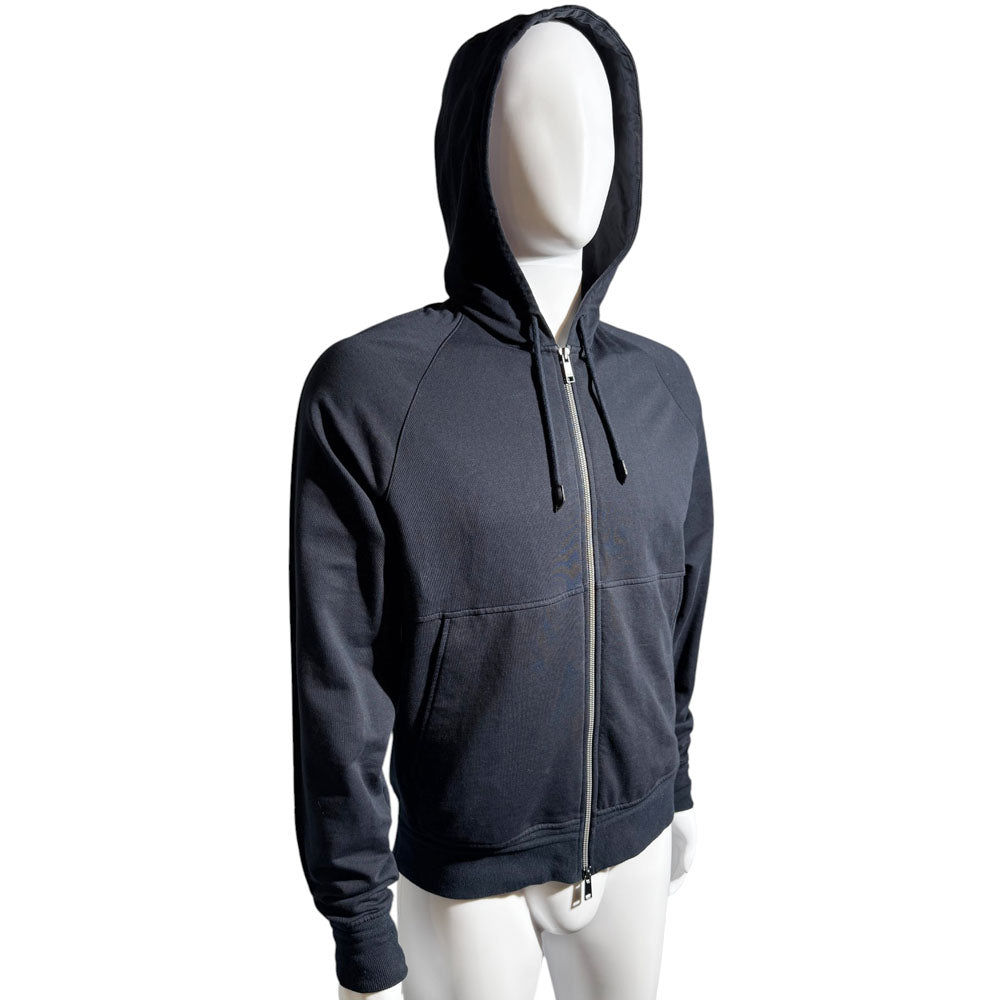 ZEGNA Navy Zip Hoodie Size M LHQ649