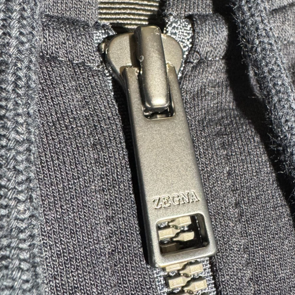 ZEGNA Navy Zip Hoodie Size M LHQ649